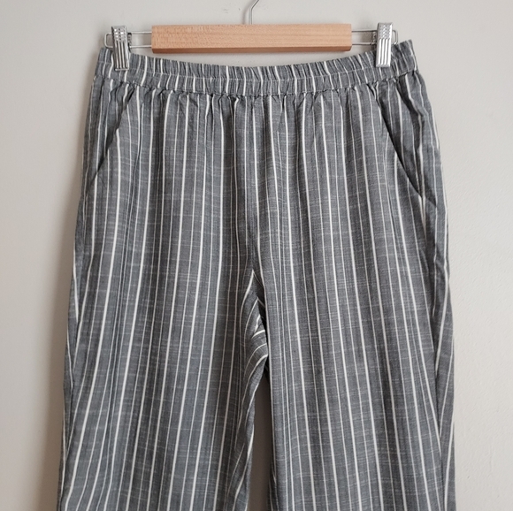 Marine Layer Gray Striped Track Pant Size Small Gray White - Picture 3 of 11